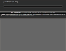 Tablet Screenshot of greaterearth.org